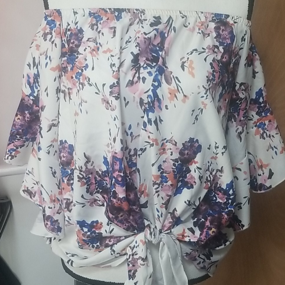 Floral off the shoulder top